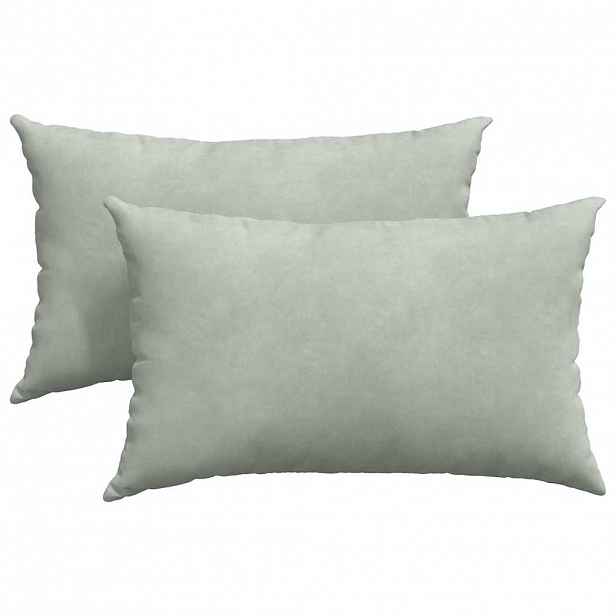 vidaXL Pohovkové polštáře 2 pcs Světle šedá 50 x 30 cm Žebrovaná látka