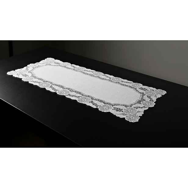 Žakárový ubrus - běhoun SABINA 60x120 cm bílá MyBestHome