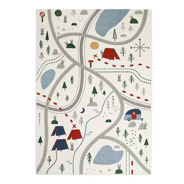Dětský koberec Nattiot Little Camper, 123 x 180 cm