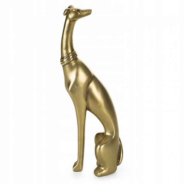 Figurka Dog 13x7x36 Pes zlatá