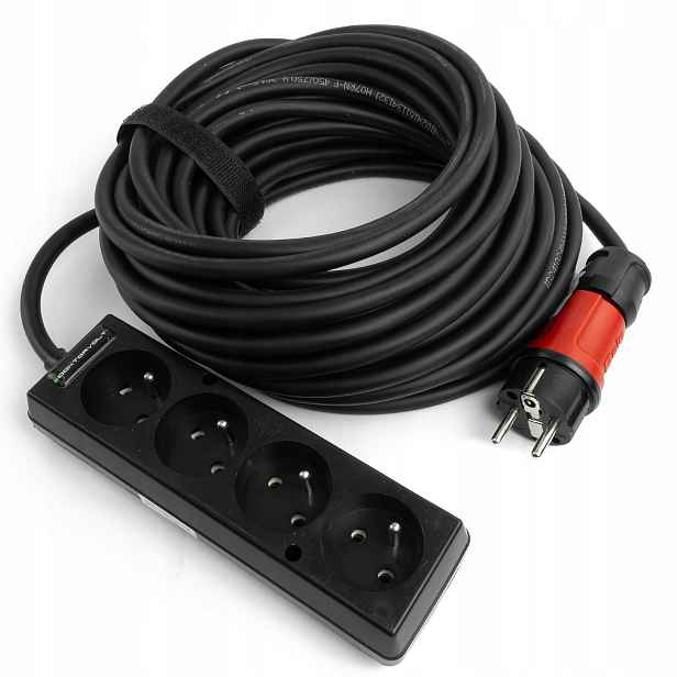 Prodlužovací Kabel 4-násobný 15 m zásuvková lišta 4 zásuvky 3x1,5 mm2