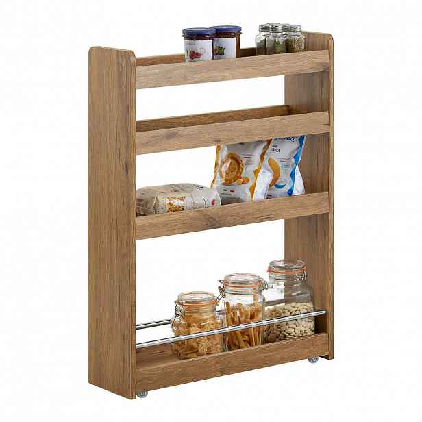 SoBuy KUCHYŇSKÝ VOZÍK se 3 policemi 60x18.5x81cm Moderní