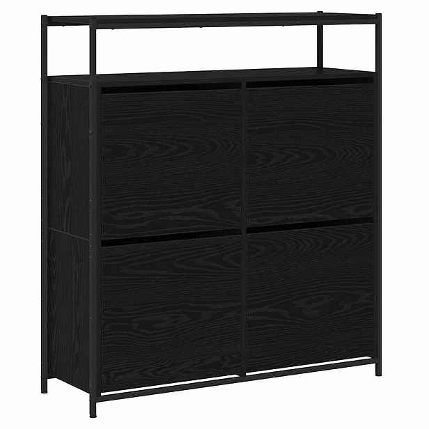 vidaXL Skříň na obuv 100 x 34 x 112 cm Kompozitní dřevo Černý dub