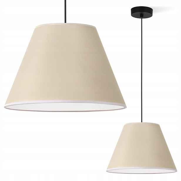 Závěsná Stropní Lampa Lustrová Lampa Kužel Béžová Do Ložnice Obývacího Pokoje Kuchyně
