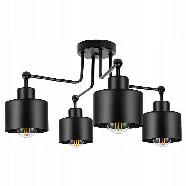 závěsné stropní svítidlo Lustr Stropní Svítidlo Led E27 Moderní černá Premium