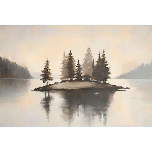 Fototapeta Flizelina Krajina Les Jezero Fiord Ostrov Béžová Hnědá 208x146 130g