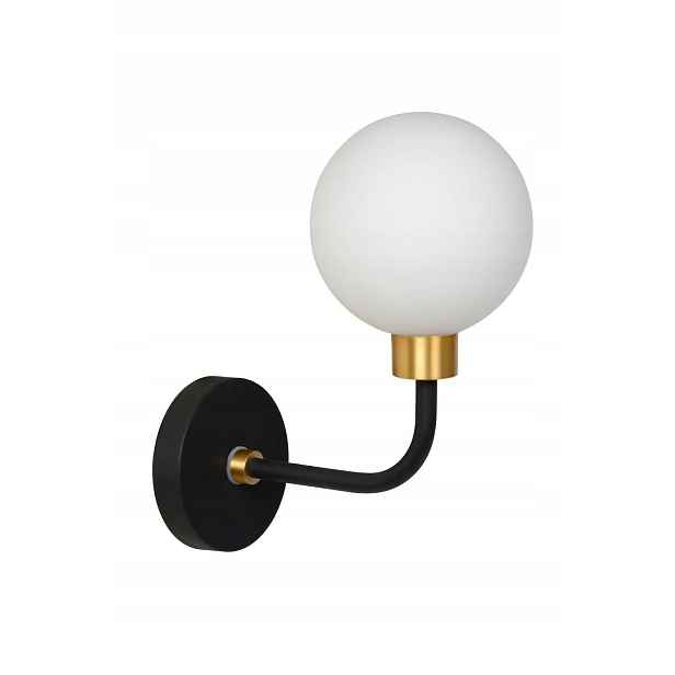Nástěnná lampa Lucide Svícen G9 33W Skleněná kovová Černá/Zlatá Lucide