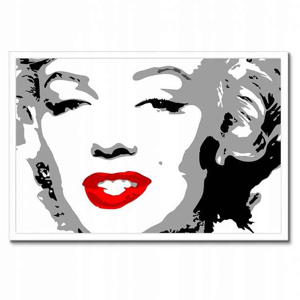 Plakáty v rámu 60x40 Marilyn Monroe Červené rty Pepř