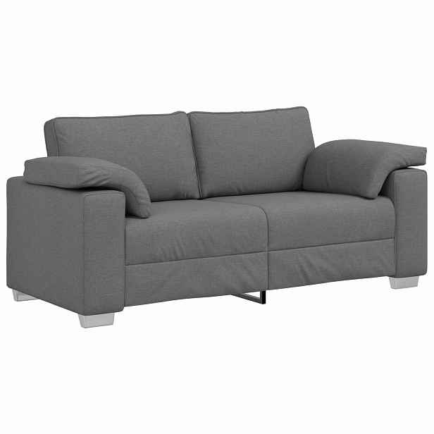 vidaXL Dvojsedačka Tmavě šedá 180 cm textil