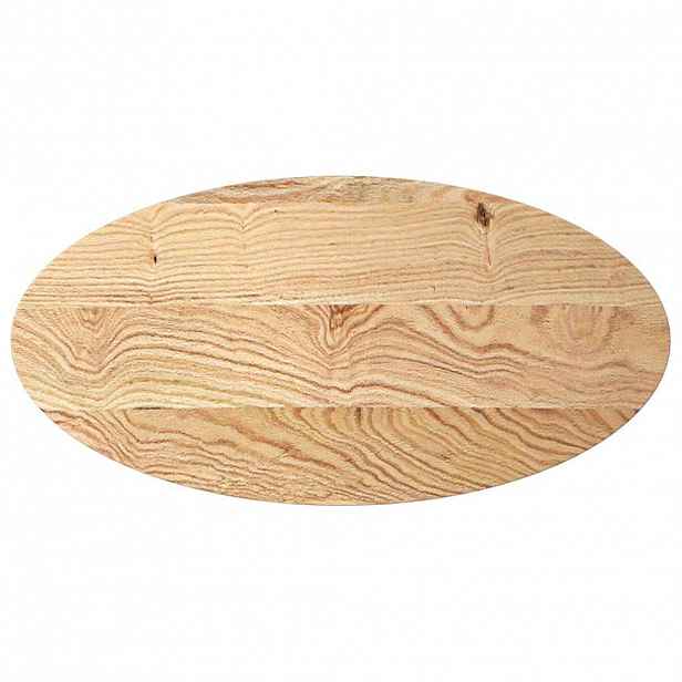 vidaXL Stolní deska 100x50x2 cm masivní dub oválný