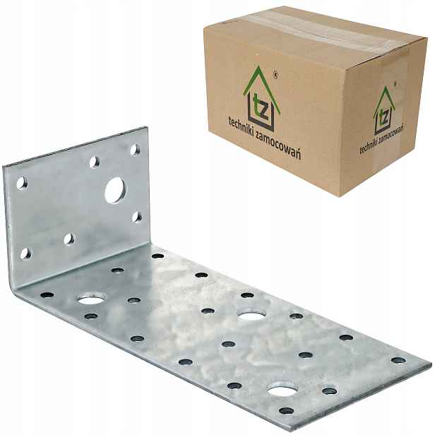 Ocelové perforované úhelníky 150x50x70 x 2,5 mm 50 ks spojovacích prvků KŁ10