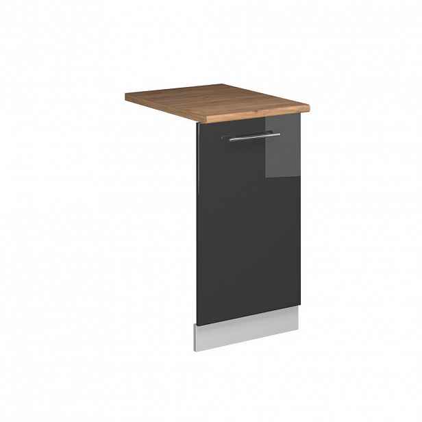 Vicco ČELNÍ PANEL MYČKY Fame-Line Antracitový vysoký lesk 45 cm , PD Dub