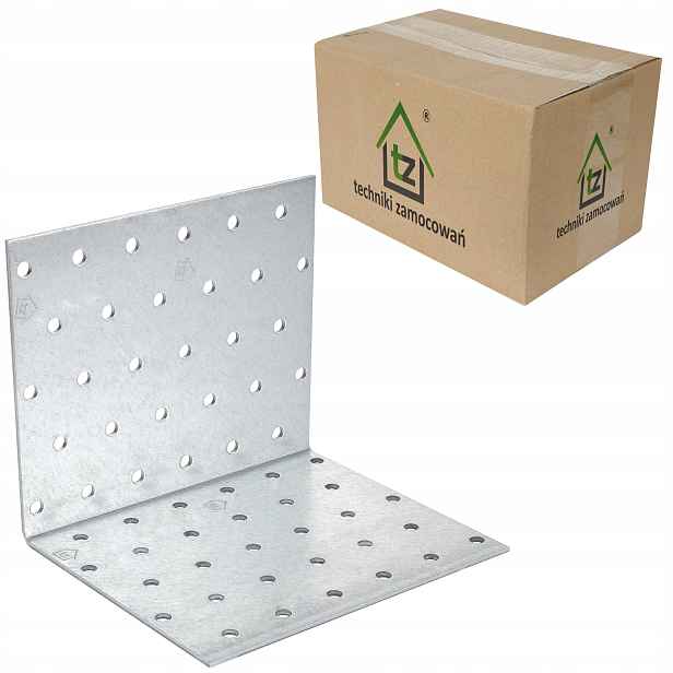 Perforované ocelové úhelníky 100x100x120 x 2 mm 25 ks montážních prvků KM25