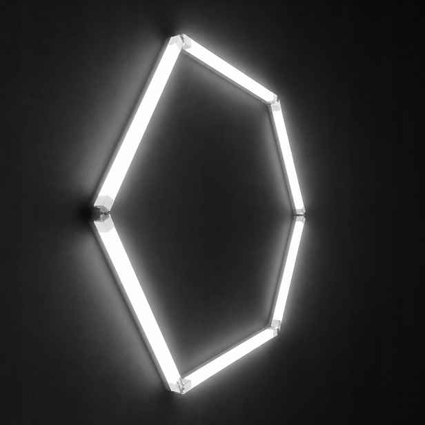 Bílý Led hexagon 6500K 42W garážové auto studio 92x79 Cm HEX1