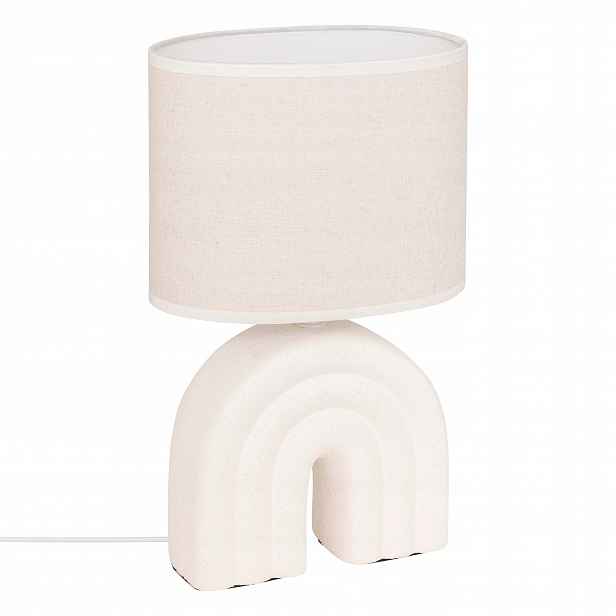 Gabinová Lampa Výška 32 CM Bílá Keramická Závit E14
