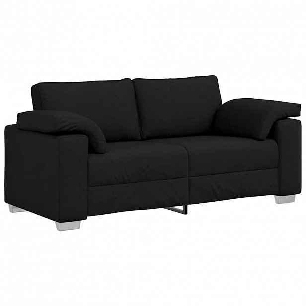 vidaXL Dvojsedačka Černý 180 cm textil
