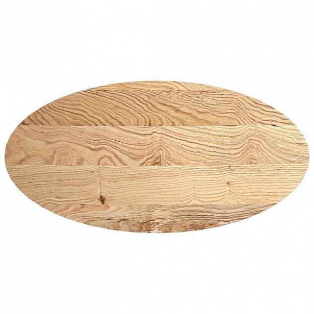 vidaXL Stolní deska 120x60x2 cm masivní dub oválný