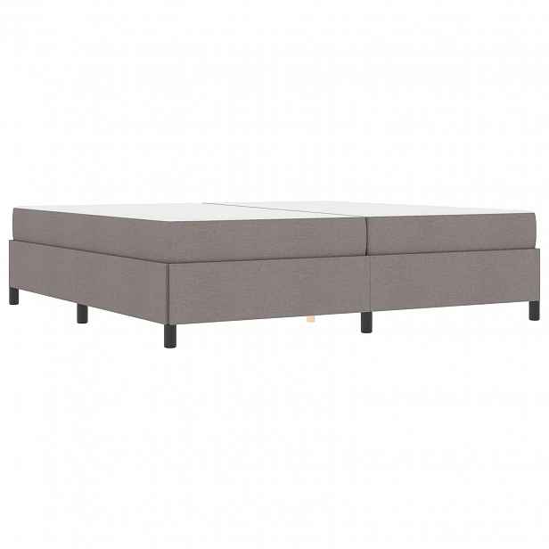 vidaXL Postel s boxspringem Taupe 200 x 200 cm textil
