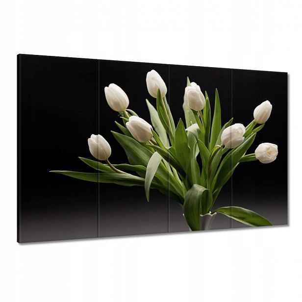 Obrazy 120x80 Bílé Tulipány ve váze