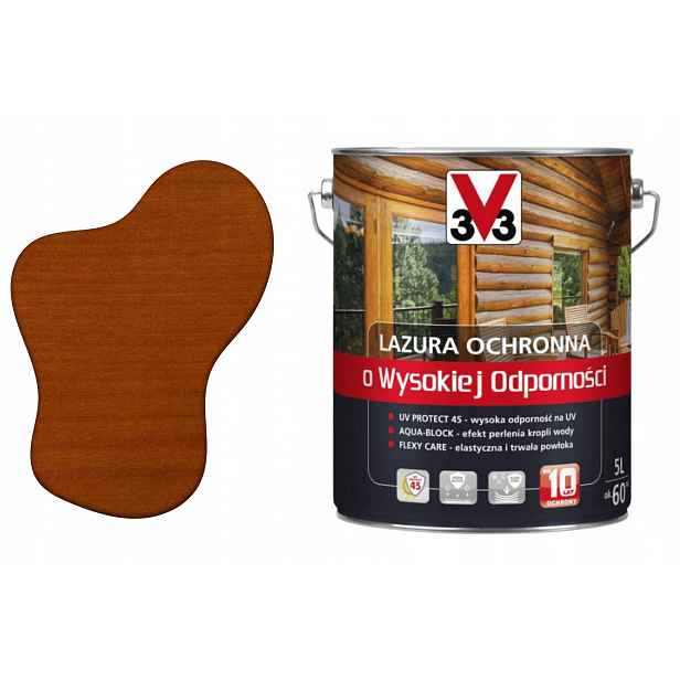 Ochranná lazura s vysokou odolností V33 Třešeň 5L