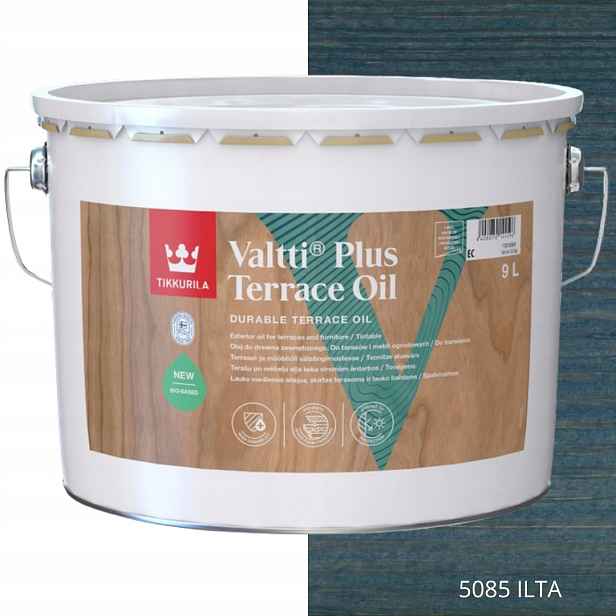 Tikkurila Olej Na Dřevo Valtti Plus Terrace Oil 9L Barva 5085 Ilta