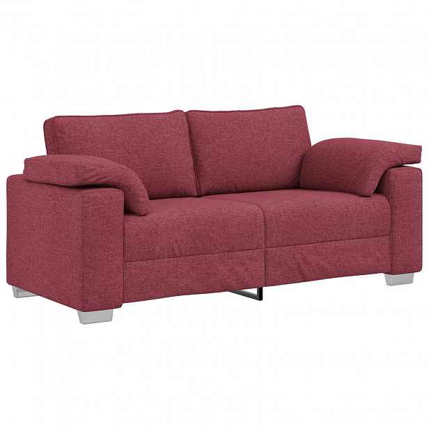 vidaXL Dvojsedačka Víno Červené 180 cm textil