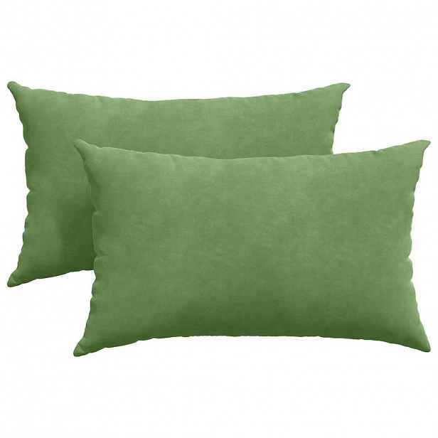 vidaXL Pohovkové polštáře 2 pcs Světle zelená 50 x 30 cm