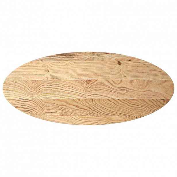 vidaXL Stolní deska 140x60x2 cm masivní dub oválný