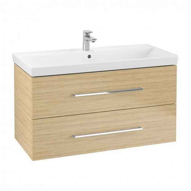 Villeroy & Boch Avento - Umyvadlová skříňka, 98x51x45 cm, 2 zásuvky, Nordic Oak A89200VJ