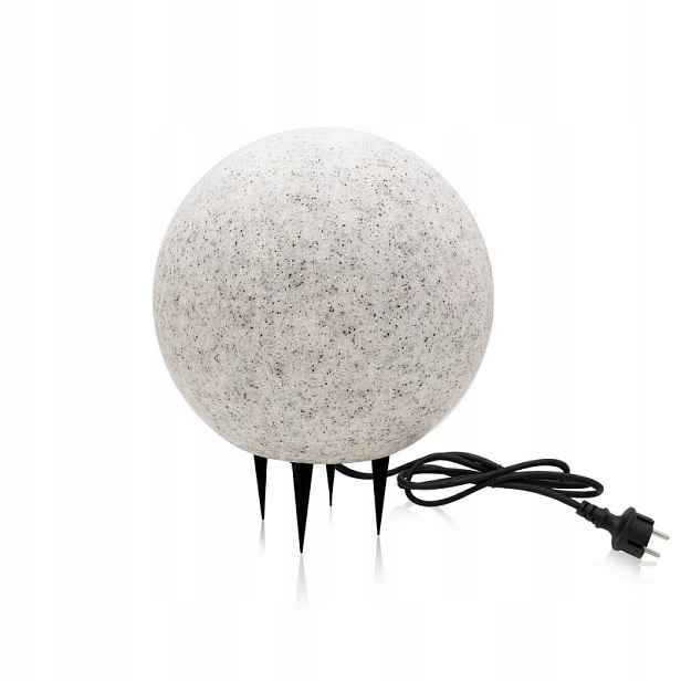 Zahradní Lampa Svítící Velká Stojící Koule E27