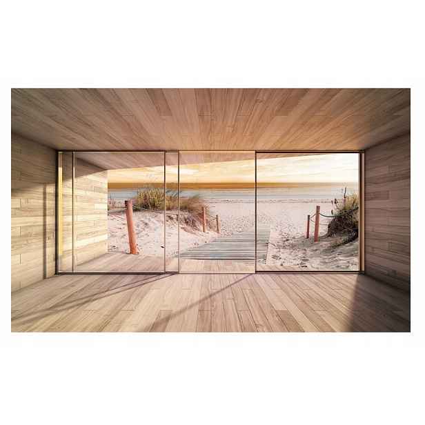 Fototapeta 3D Pláž Moře Pohled Z Terasy 254x184