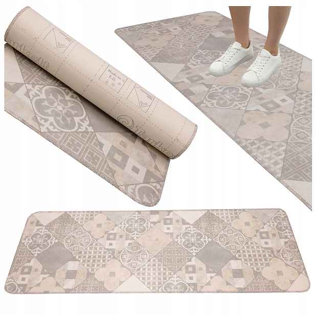 Koberec Běhoun do kuchyně 63x150 Pvc podložka protiskluzová voděodolný vzor patchwork