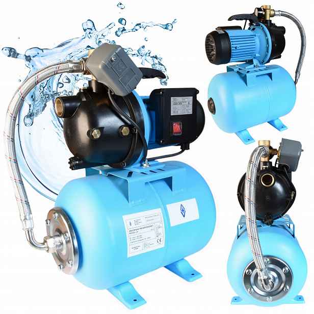 Pumpa Do Domu Pro Vodu Zahradní Hydrofor 24L Hydroforová sada 550W Výkonná