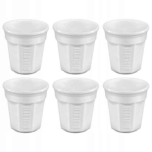 Šálky na espresso Bialetti Bicchierini Bílé Sada 6 x 60 ml