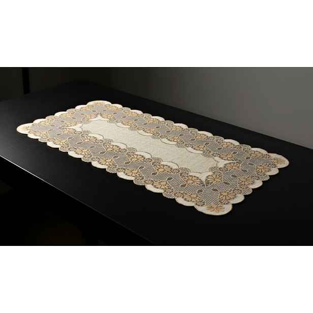 Žakárový ubrus - běhoun SIMONA 70x140 cm krémová MyBestHome