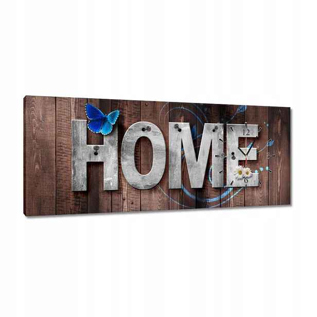Hodiny 100x40 Nápis Home