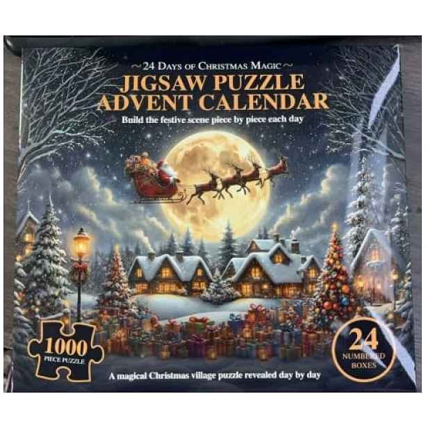 Adventní Kalendář Puzzle 1008 Dílků 70X50 CM Rodinný 24 Okének 2026