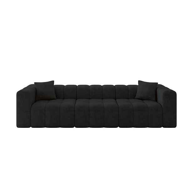 ALTDECOR POHOVKA 3-MÍSTNÁ DONY-3 315x90x71 cm Černá Velur