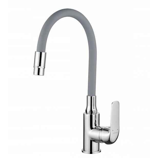 Baterie Elza chrom/šedá s flexibilním 2-funkčním výtokem 455 mm