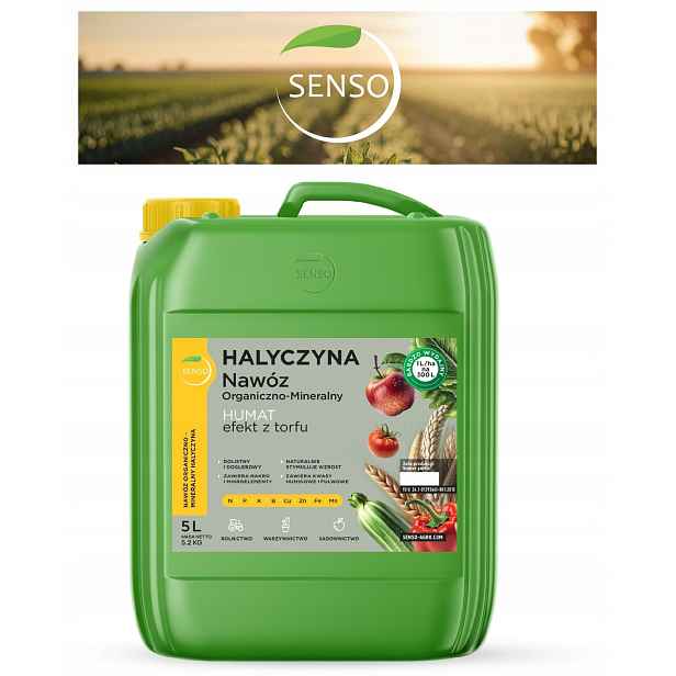 Hnojivo Humat 5L Huminové kyseliny Fulvové Dusík Fosfor Draslík pro rostliny a plodiny