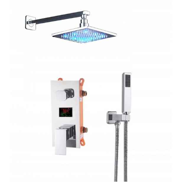 Podomítkový Set Displej Dešťová Sprcha 20 CM Led