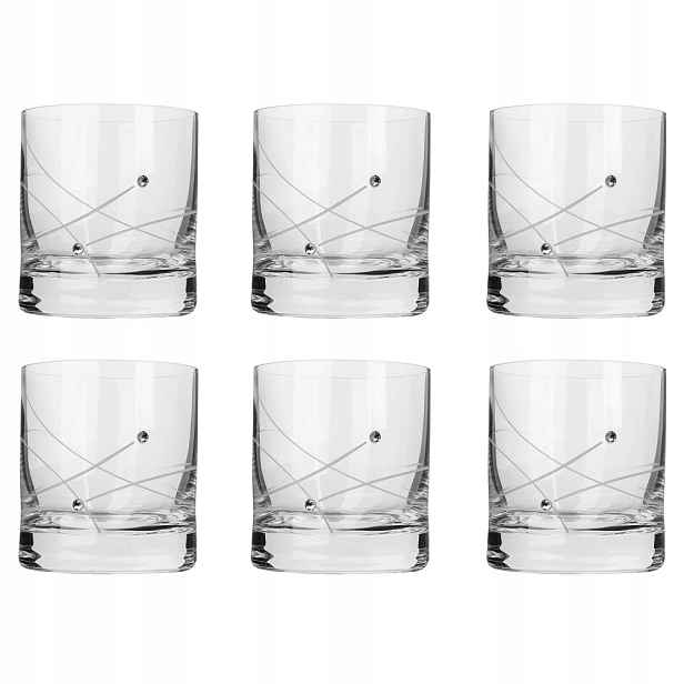 Sklenice na whisky 300 ml s krystaly Preciosa Celebration 6 ks