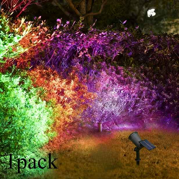 TEMU Solární reflektor s 9 LED diodami - Barevná venkovní zahradní a trávníková světla, snadná instalace, vhodná pro vnější stěny, schody, terasy,