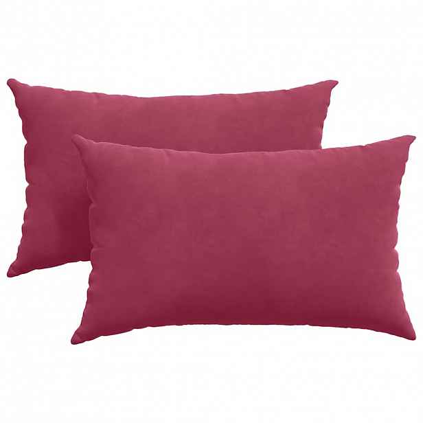 vidaXL Pohovkové polštáře 2 pcs vínová červená 50 x 30 cm