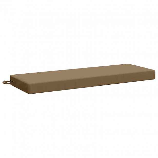 vidaXL Polštář na lavici SOEST 100% polyester Taupe 100 x 40 x 8 cm