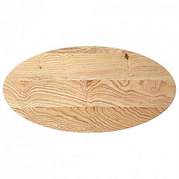 vidaXL Stolní deska 100x50x4 cm masivní dub oválný