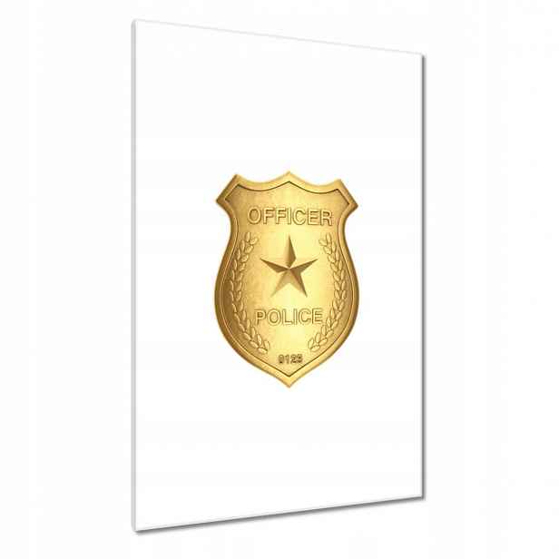 Obrazy 80x120 Zlatý odznak policisty