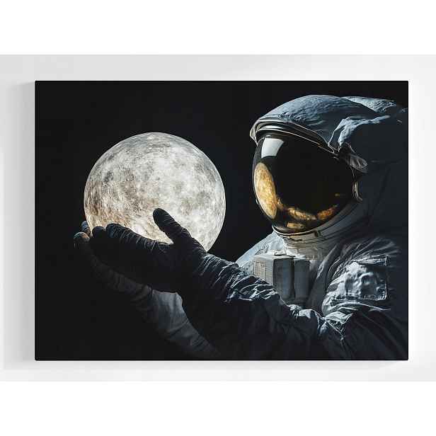 Plakát Astronaut Cestovatel Měsíc Vesmír Světlo 100x75