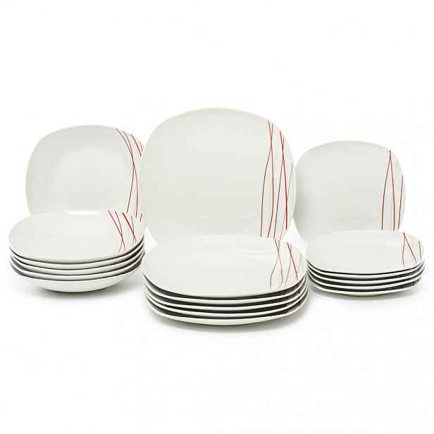 SENCILLA Jídelní souprava talířů z porcelánu 18dílná, MÄSER