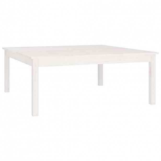 vidaXL Konferenční stolek bílý 100 x 100 x 40 cm masivní borové dřevo